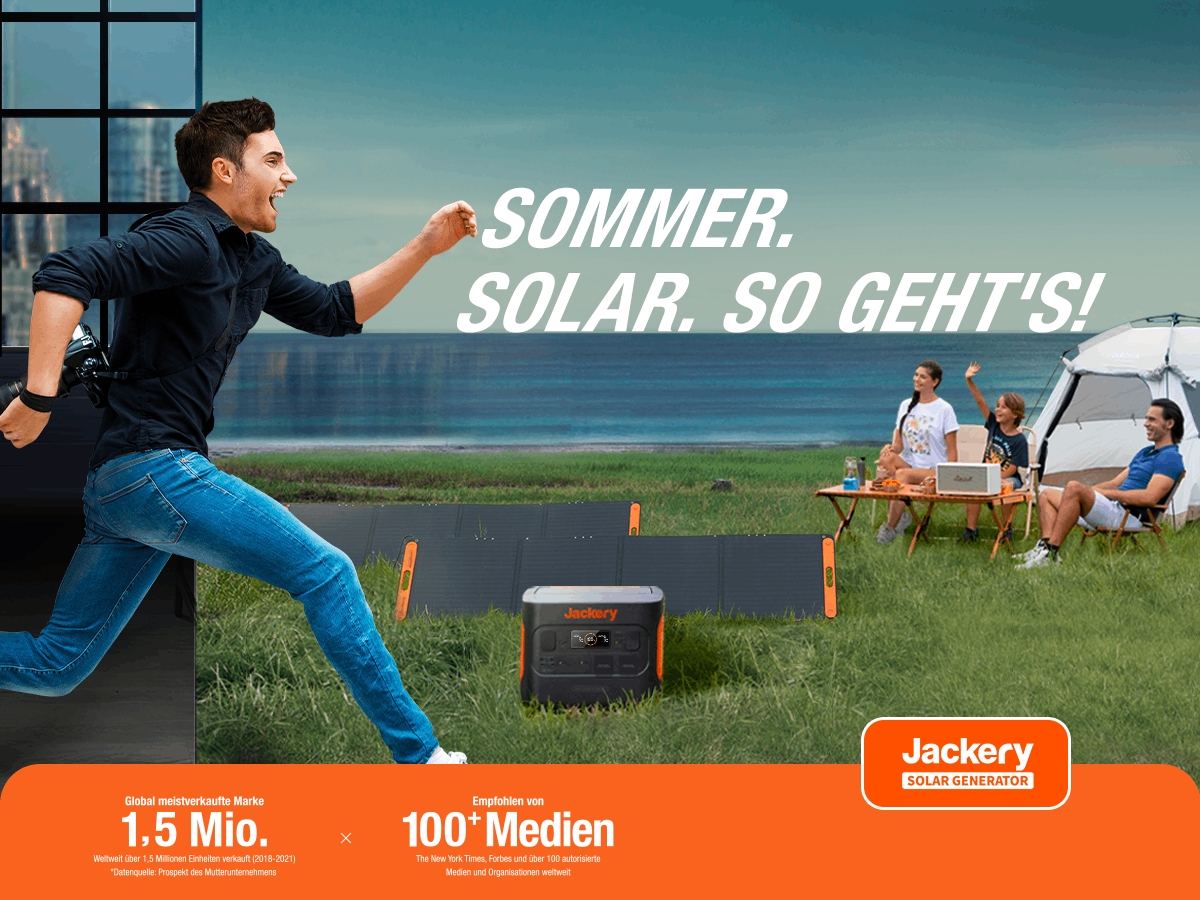 Solarbereit für die Urlaubssaison: Jackery startet die Sommerkampagne „Sommer. Solar. So geht’s!“
