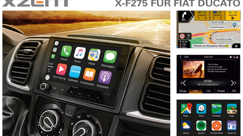 Top-Performer – XZENTs Multimediasystem X-F275 für Fiat Ducato