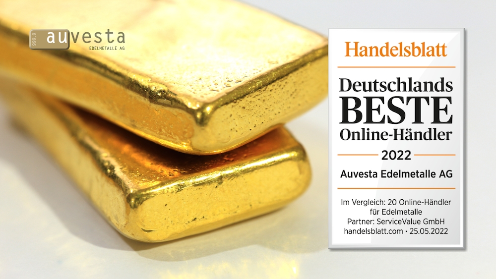 Der Auvesta Goldshop unter Deutschlands besten Onlinehändlern 2022!