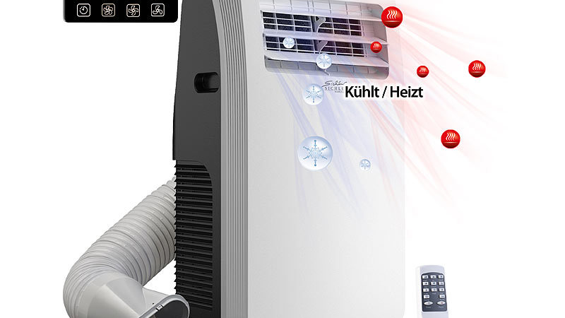 Sichler Haushaltsgeräte Mobile Monoblock-Klimaanlage mit Heiz-Funktion