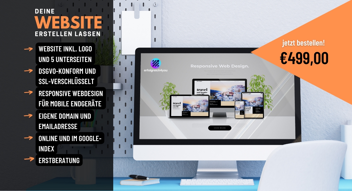Neue Homepage für nur 499 Euro Festpreis Erfolgreich4you