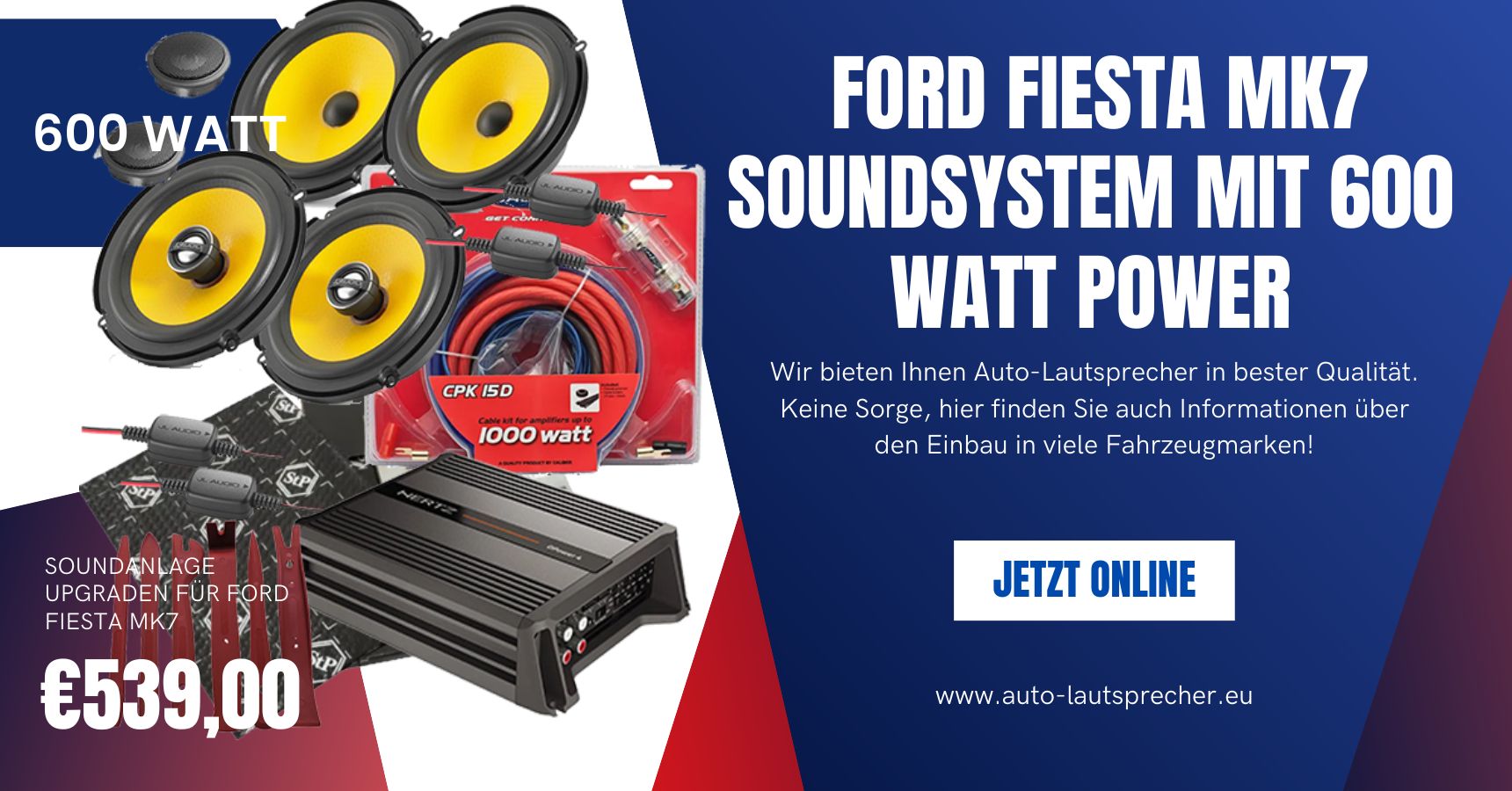 Ford Fiesta MK7 Soundsystem mit 600 Watt Power