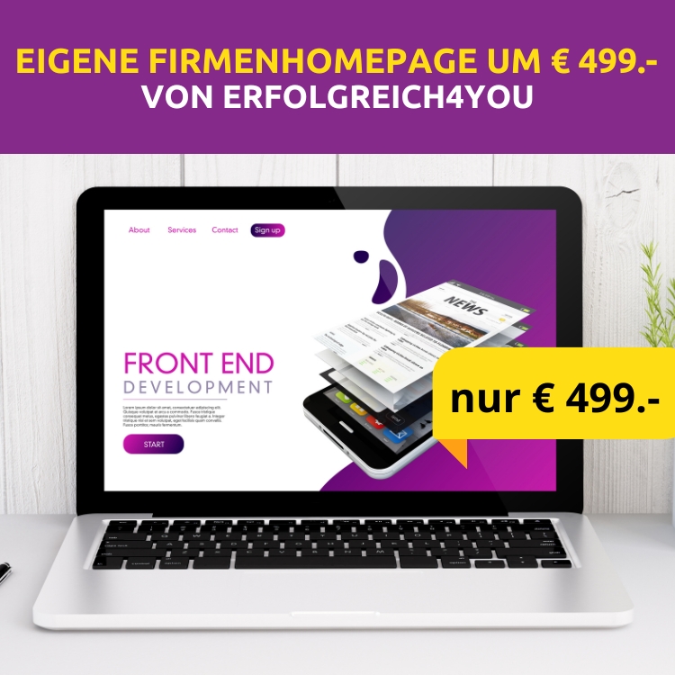 Firmenhomepage erstellen lassen inklusive Hosting EUR 499.-