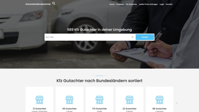 Kfz-Gutachter gesucht und gefunden über Kfz-Gutachter-Gesucht.de