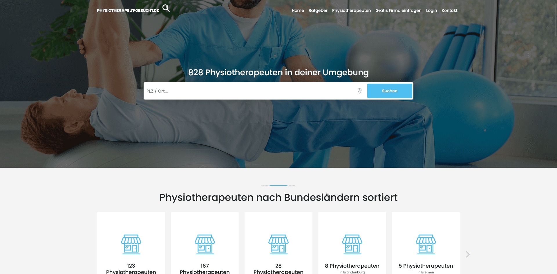 Therapie gesucht – auf Physiotherapeut-Gesucht.de werden SIe fündig