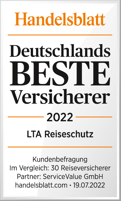 LTA gehört erneut zu den Top drei Versicherern im Bereich Reiseschutz