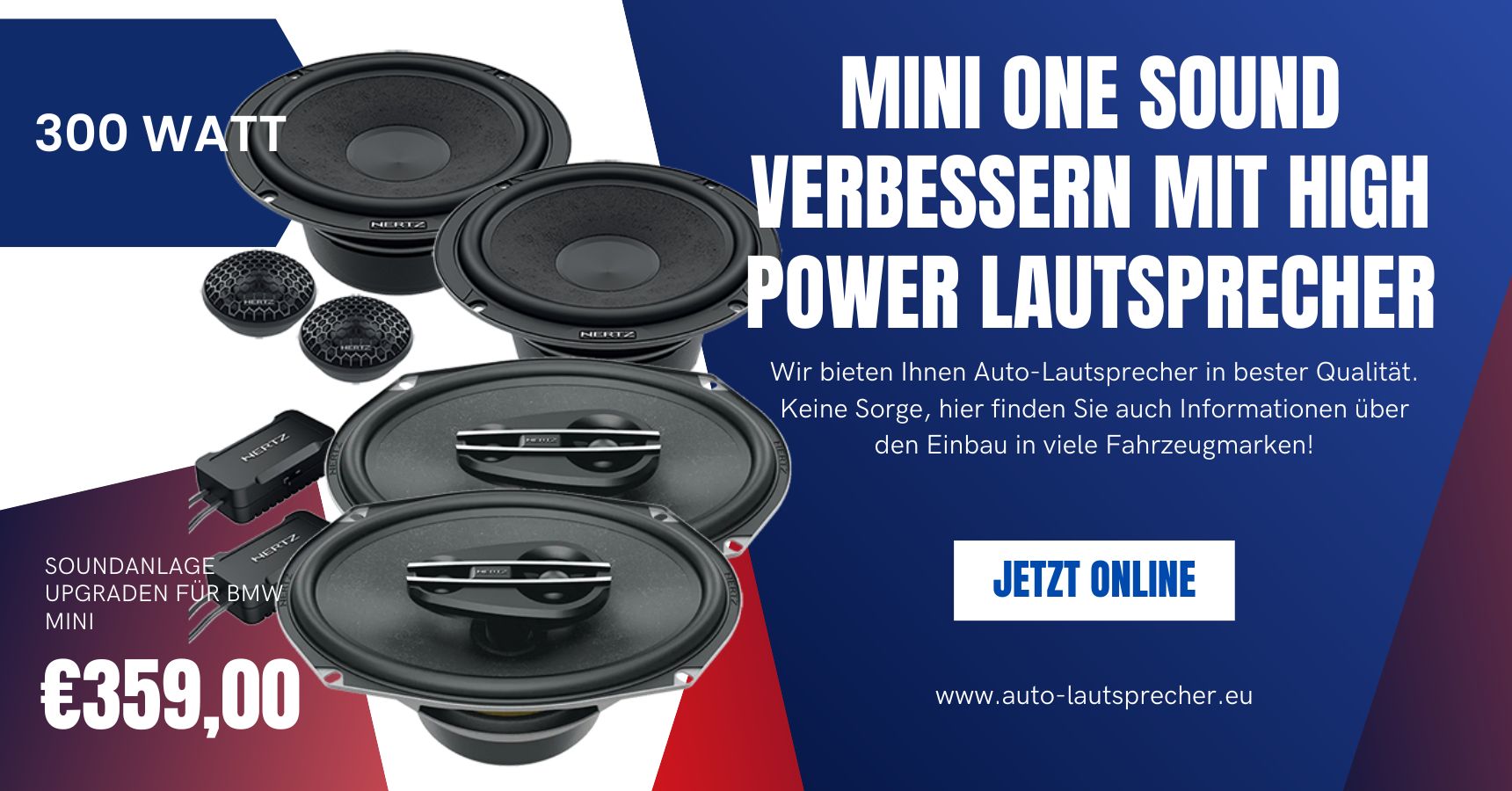 Mini One Sound verbessern mit High Power Lautsprecher