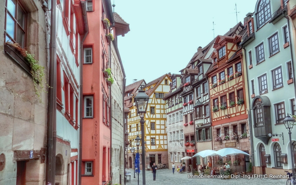 Die historische Nürnberger Innenstadt mit den Stadtteilen Lorenz und Sebald.