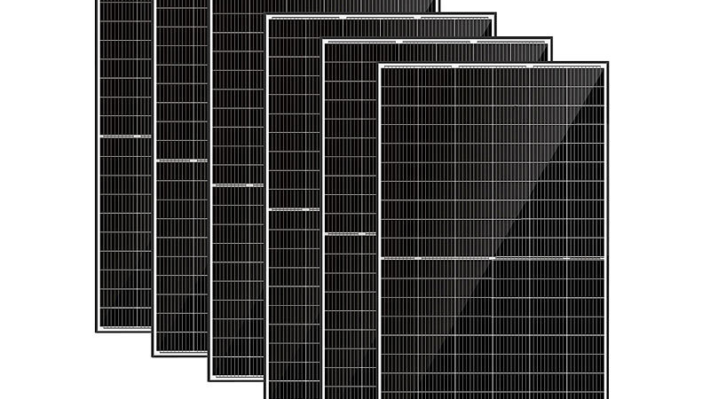 revolt Monokristalline Solarmodule, 380 oder 550 Watt, IP68, MC4, 6er-Set