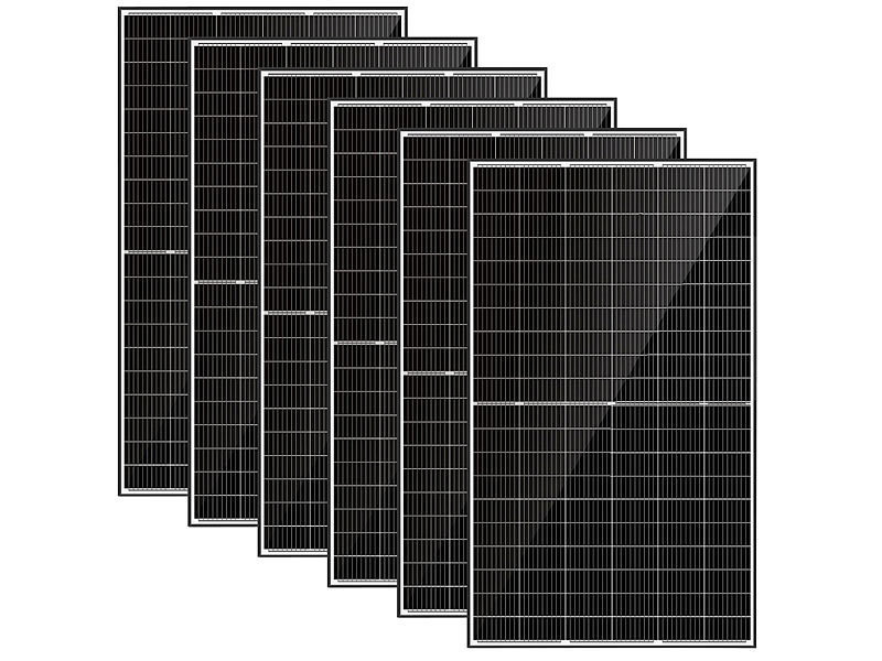 revolt Monokristalline Solarmodule, 380 oder 550 Watt, IP68, MC4, 6er-Set