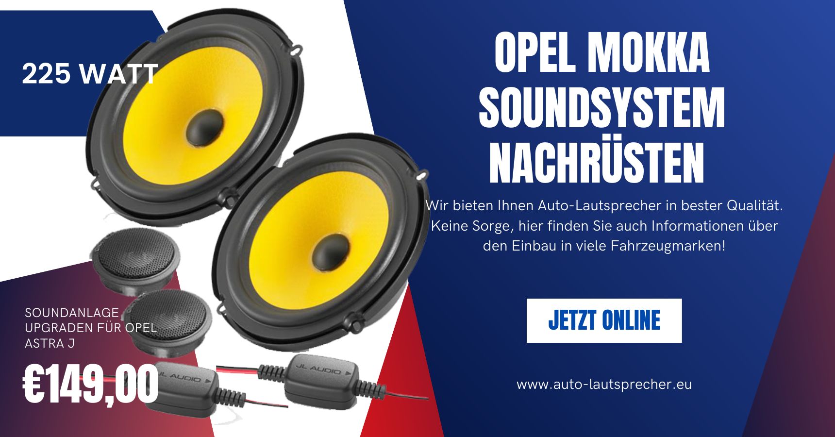 Opel Mokka Soundsystem nachrüsten mit 2-Wege Testsieger