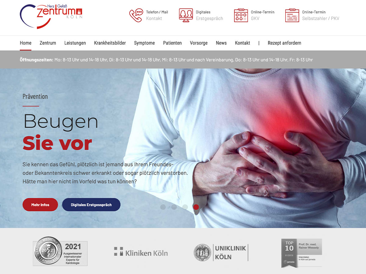 Kölner Herzzentrum erhält neue Website