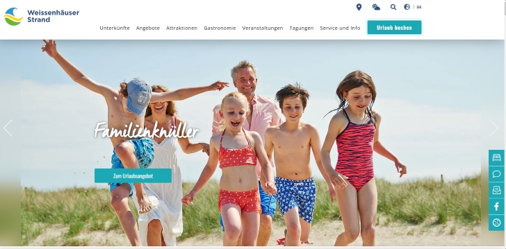 Ferien- und Freizeitpark Weissenhäuser Strand: Innovative Webseite mit vielen neuen Funktionen und nahbarem Design