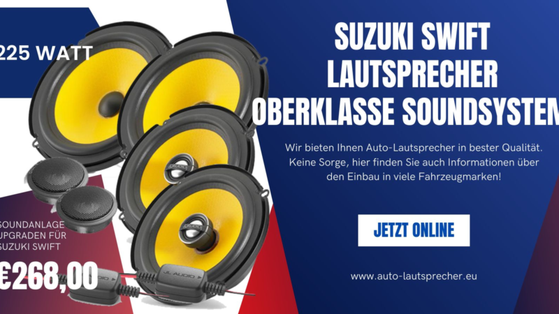 Suzuki Swift Lautsprecher Oberklasse Soundsystem 225 Watt