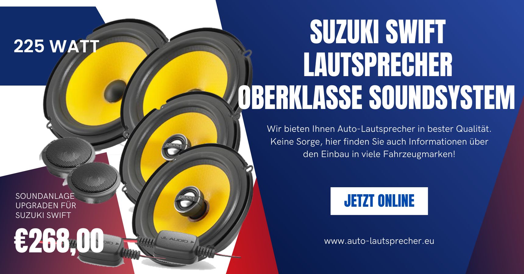 Suzuki Swift Lautsprecher Oberklasse Soundsystem 225 Watt