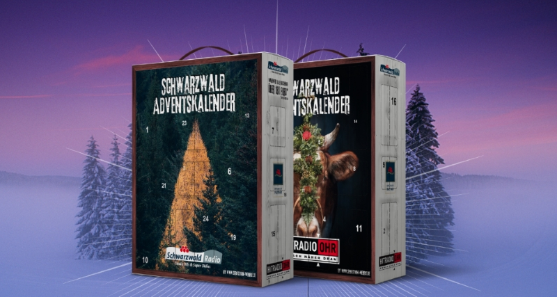 Dekorativer Adventskalender aus dem Schwarzwald