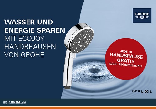 Grohe EcoJoy Handbrausen Aktion – Jede 10. Handbrause gratis*