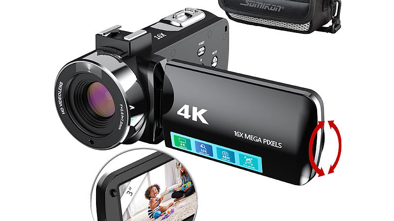 Somikon 4K-UHD-Camcorder DV-890K