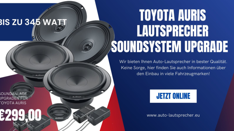 Toyota Auris Lautsprecher Soundsystem Upgrade 345 Watt