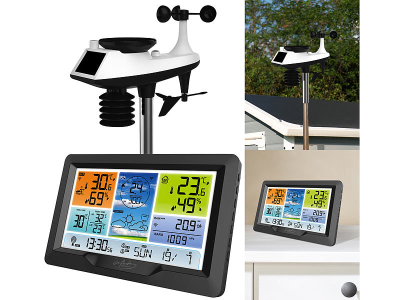 infactory Funk-Wetterstation FWS-300.xl mit Außensensor