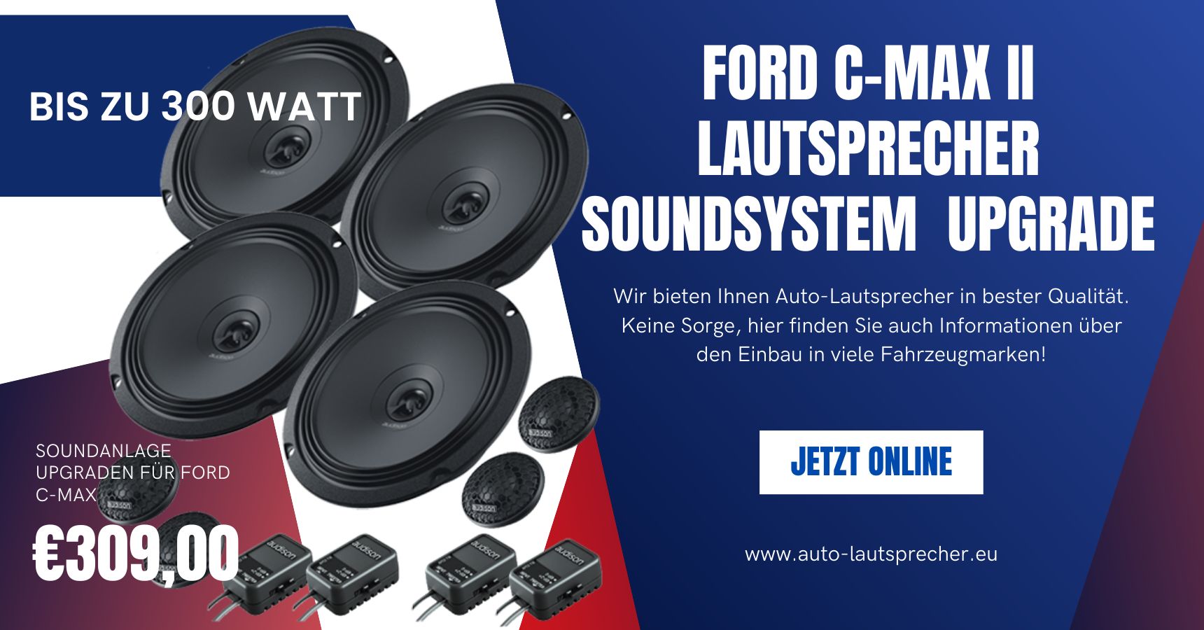 Ford C-Max II Lautsprecher Soundsystem 300 Watt Upgrade