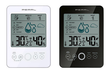 PEARL Digital-Hygro-/Thermometer mit Schimmel-Alarm