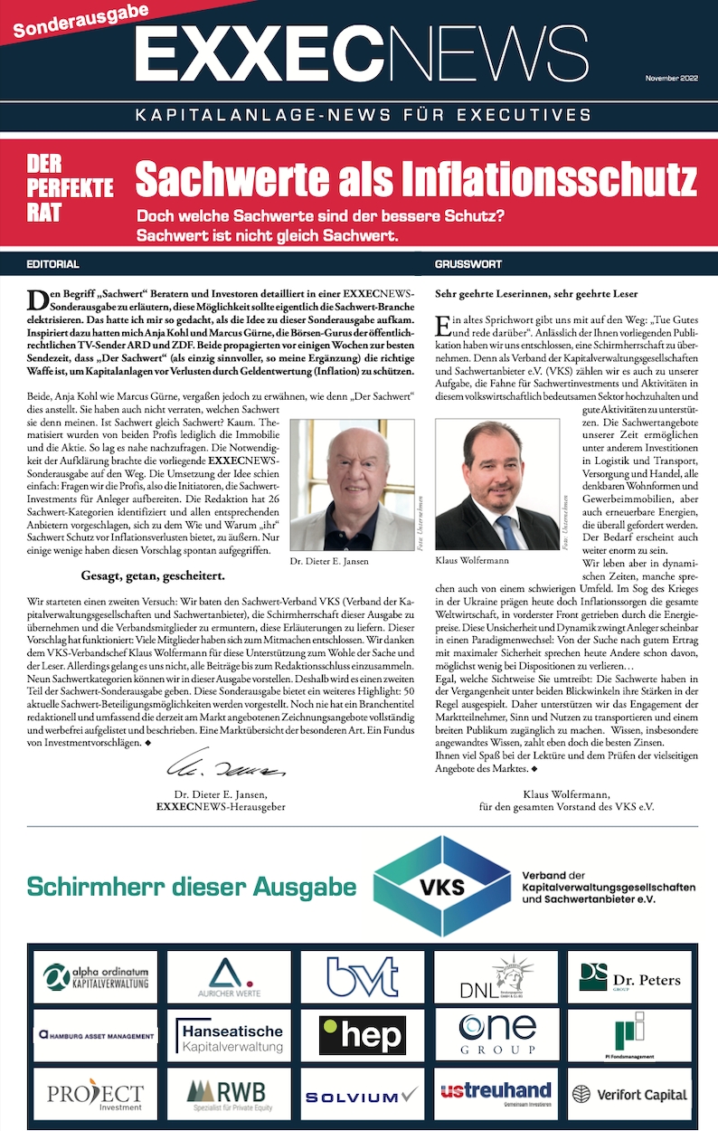Sachwert-Investments als Waffe gegen Geldentwertung