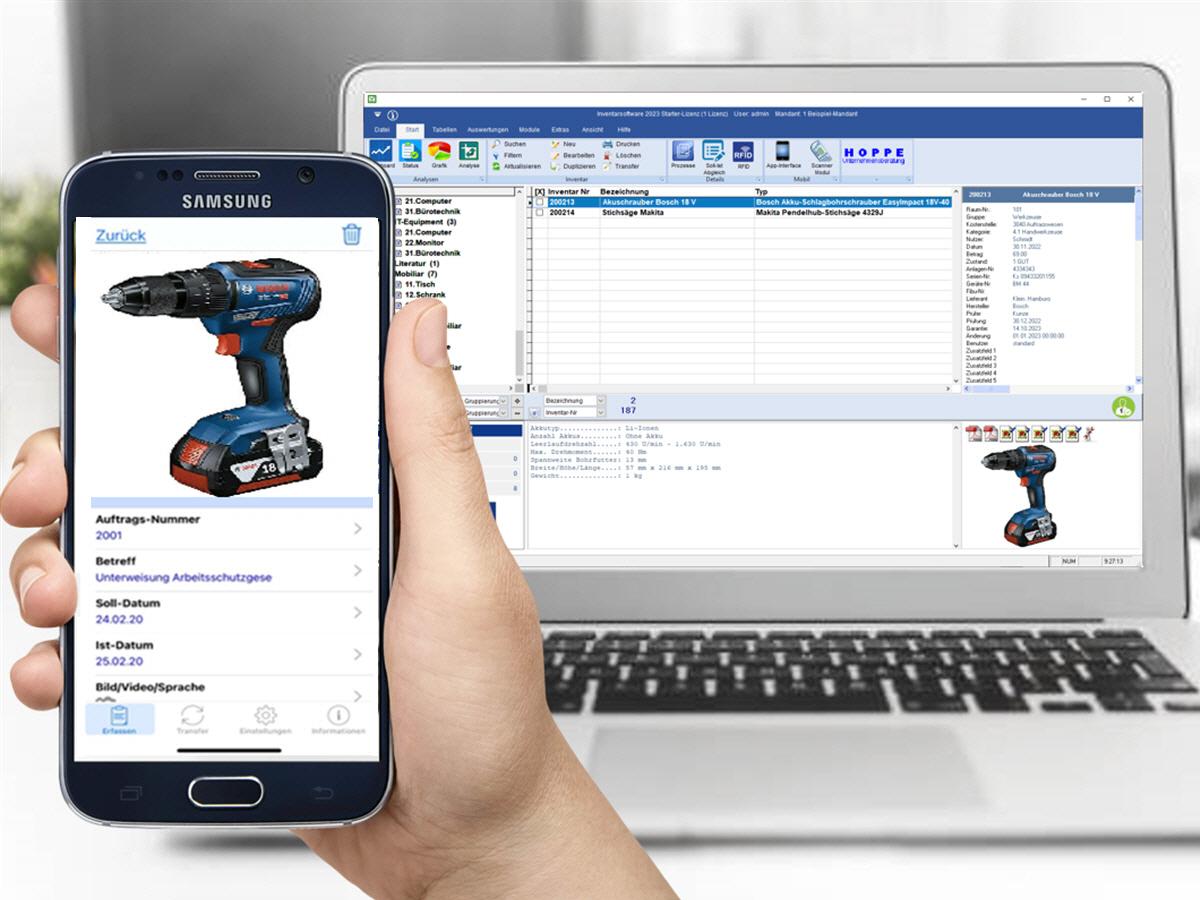 inventarmanagement Durchweg digital – Geräte & Werkzeuge