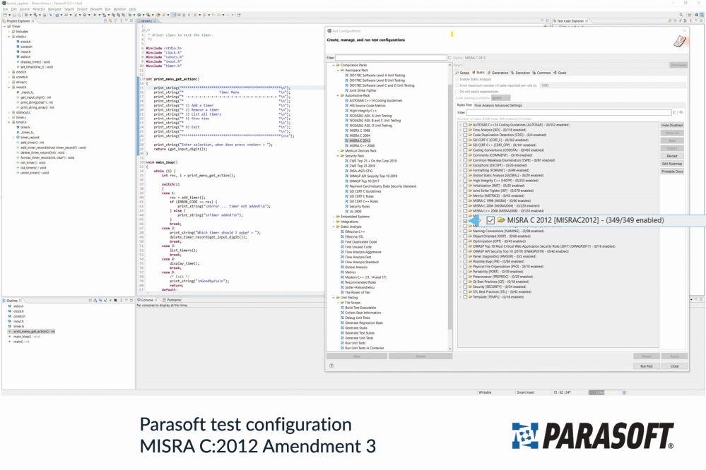 Parasoft unterstützt aktualisierte MISRA C:2012