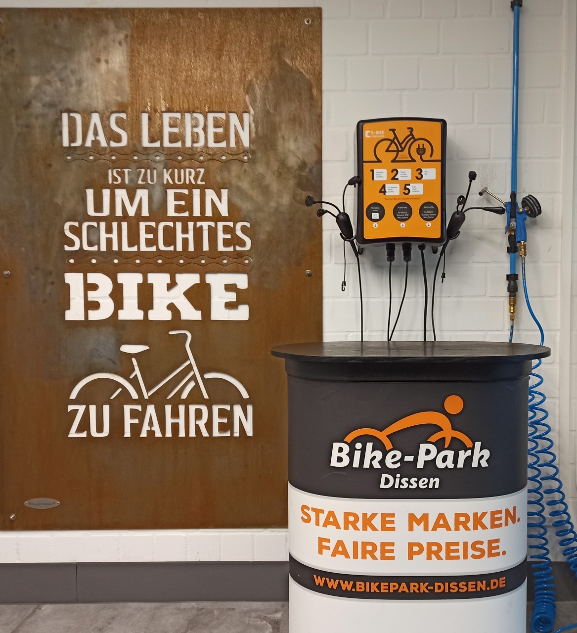 Professionelle E-Bike Ladestation im Bikepark Dissen