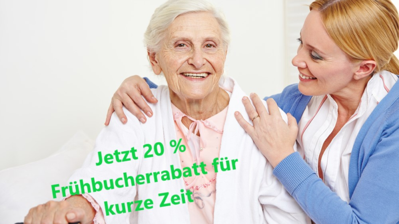 Nutzen Sie 20 % Frühbucherrabatt für kurze Zeit bis 28.02.2023 für Ihre  Zukunft als Seniorenassistent*in