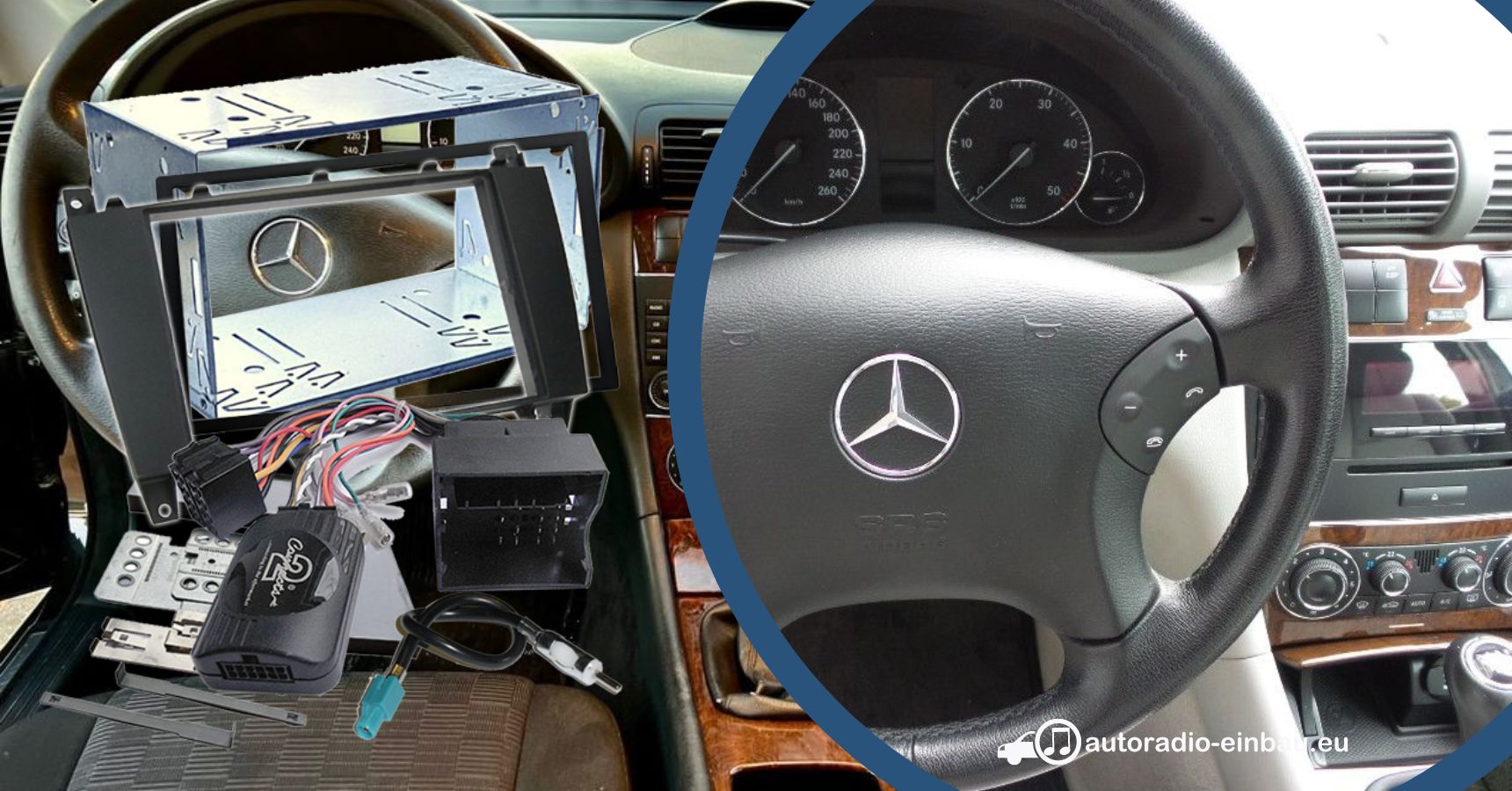 Mercedes C-Klasse Radio nachrüsten & Lenkradfernbedienung