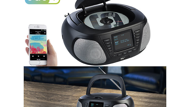 VR-Radio Mobile Stereo-Boombox mit DAB+/FM