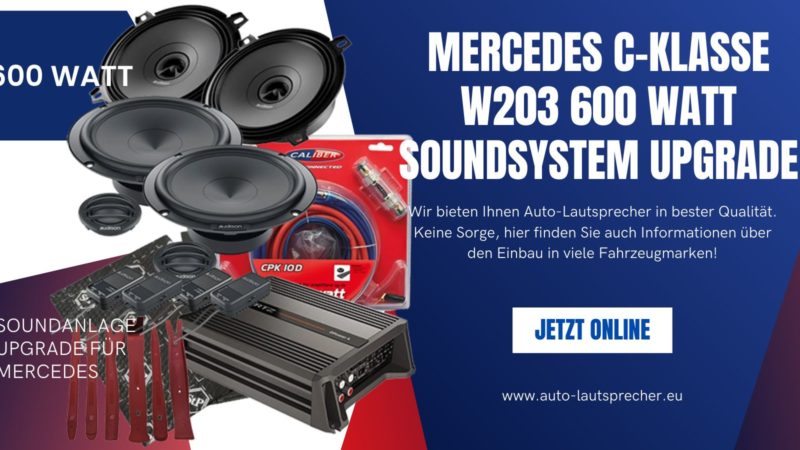 Mercedes C-Klasse W203 600 Watt Soundsystem Upgrade