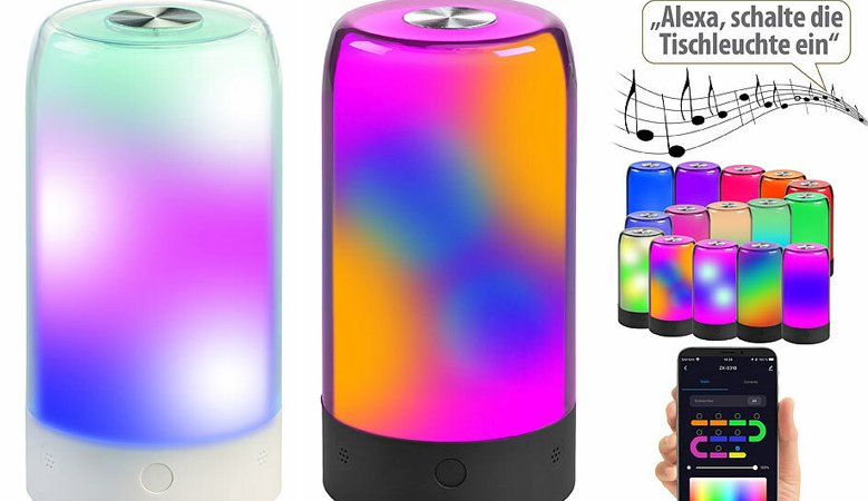 Luminea Home Control Smarte Stimmungsleuchte mit RGB-IC-LEDs