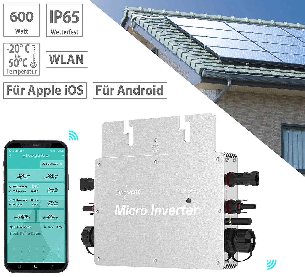 revolt WLAN-Mikroinverter SMI-600