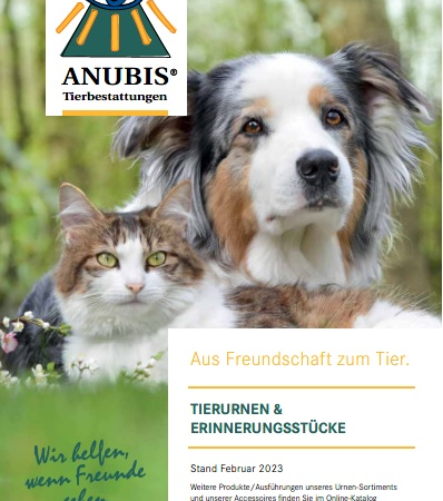 Neuer Urnenkatalog von ANUBIS-Tierbestattungen