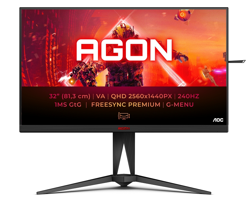 AGON by AOC bringt 80 cm (32″) Gaming-Monitor AG325QZN/EU mit 240 Hz, bis zu 1 ms GtG und HDR auf den Markt
