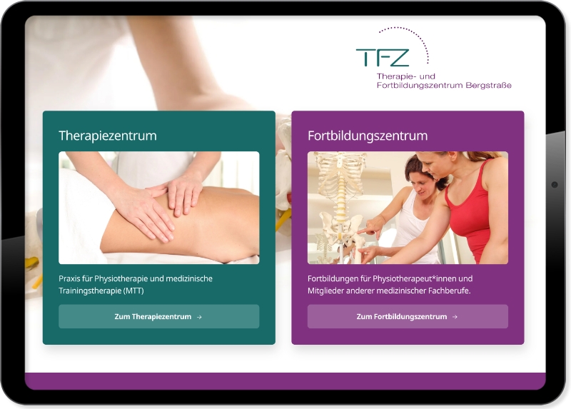 Webdesign und Internetprogrammierung für das TFZ Bergstraße