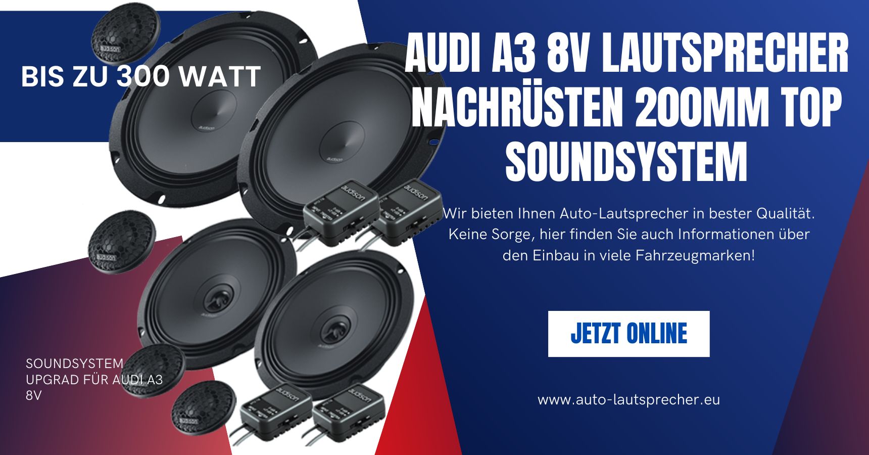 Audi A3 8V Lautsprecher nachrüsten 200mm Top Soundsystem