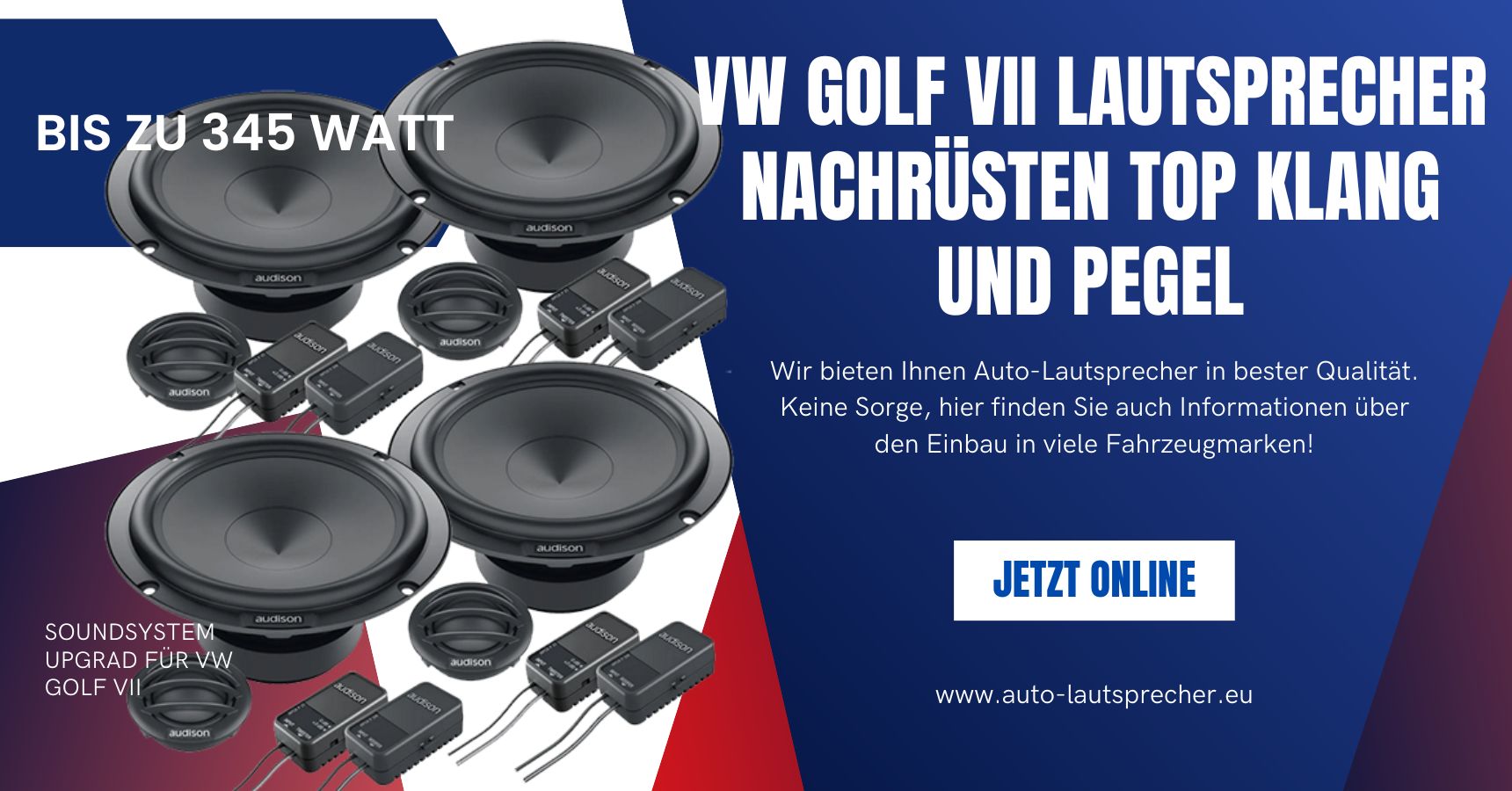 VW Golf VII Lautsprecher nachrüsten Top Klang und Pegel