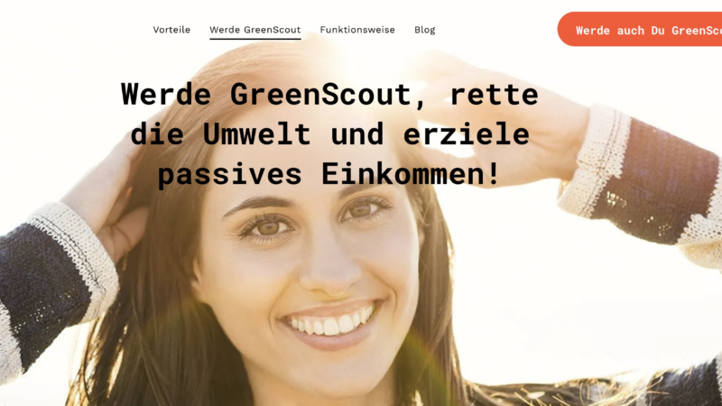 Werde GreenScout, rette die Umwelt und erziele passives Einkommen