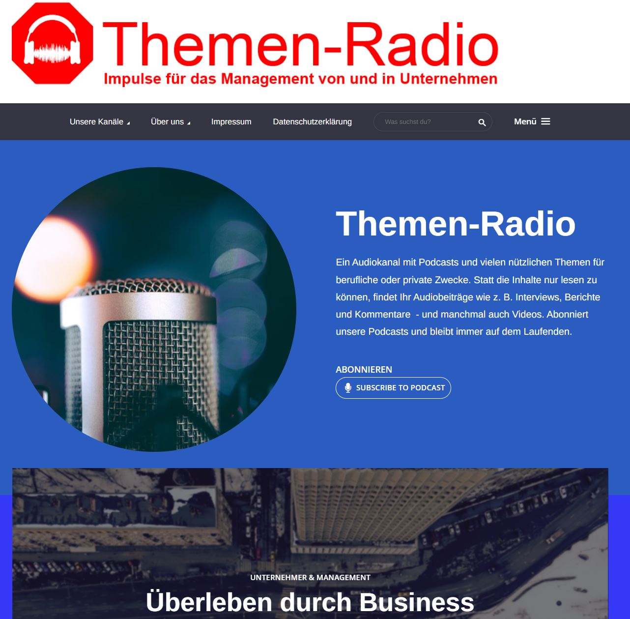 Impulse für Unternehmer:innen bei Themen-Radio