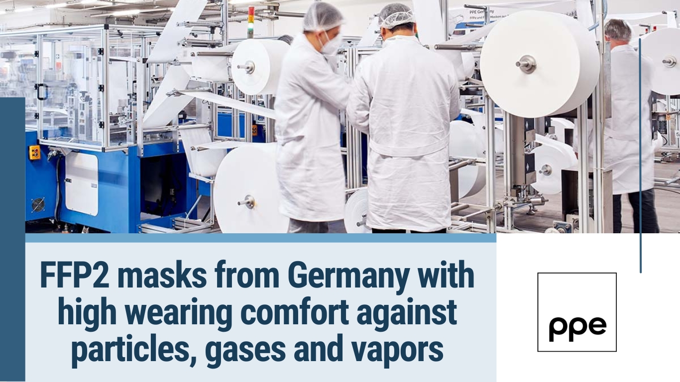 FFP2 masks from Germany with high wearing comfort against particles, gases and vapors