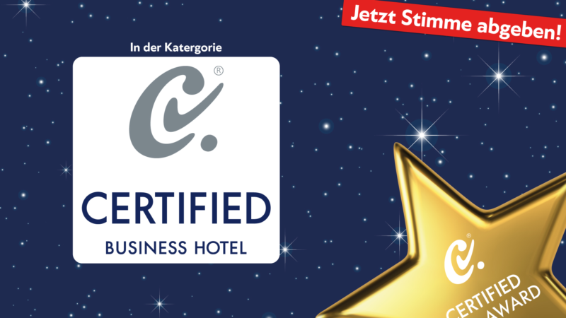 Geschäftshotels gehen ins Rennen um den „12. Certified Star-Award“