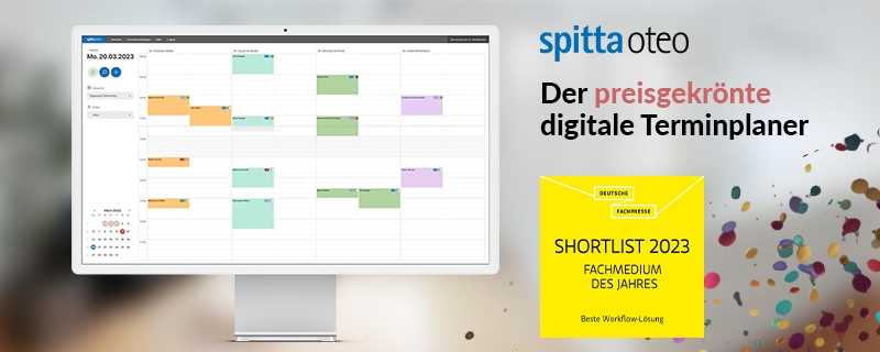 Der digitale Terminplaner „oteo“ ist preisgekrönt!