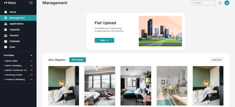 Wohnungssuche-Plattform „Mietz“ mit neuen B2B-Features
