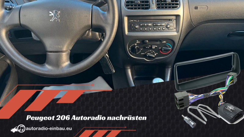 Peugeot 206 Autoradio nachrüsten mit Lenkradfernbedienung