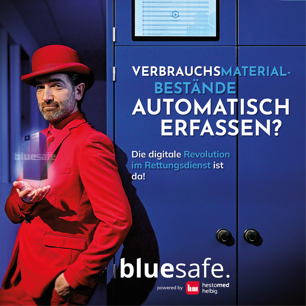 Der smarte und stilvolle Rettungsschrank – bluesafe® von hestomed!