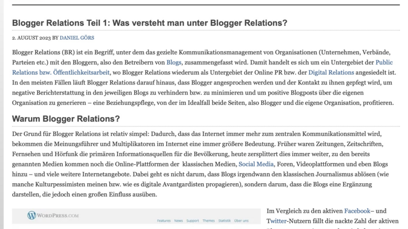 Blogger PR: Was versteht man unter Blogger Relations?